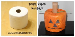 Kids Frugal Fun-Toilet Paper Pumpkin Decor