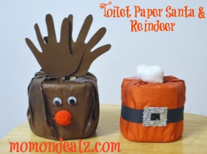 Kids Frugal Fun: Toilet Paper Santa and Reindeer