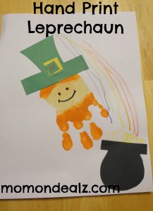 Kids Frugal Fun: Easy St. Patrick’s Day Craft-Hand Print Leprechaun