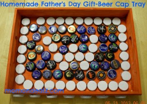 Homemade Father’s Day Gifts-Beer Cap Tray
