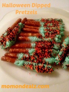 Halloween Party Recipes: Halloween Dipped Pretzels